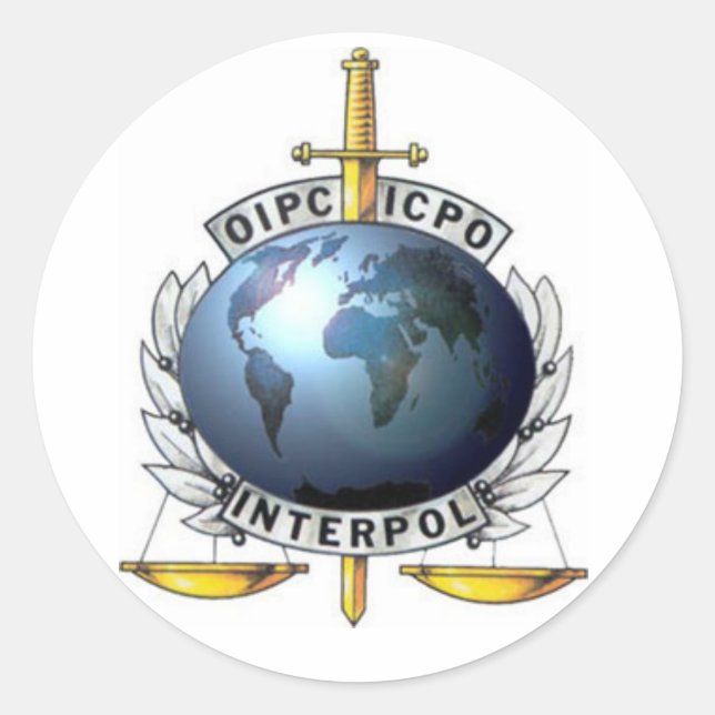 Redondo Adesivo Interpol (Frente)