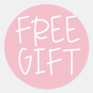 Redondo Adesivo isento de amostras, sem escrita, cor-de-ro