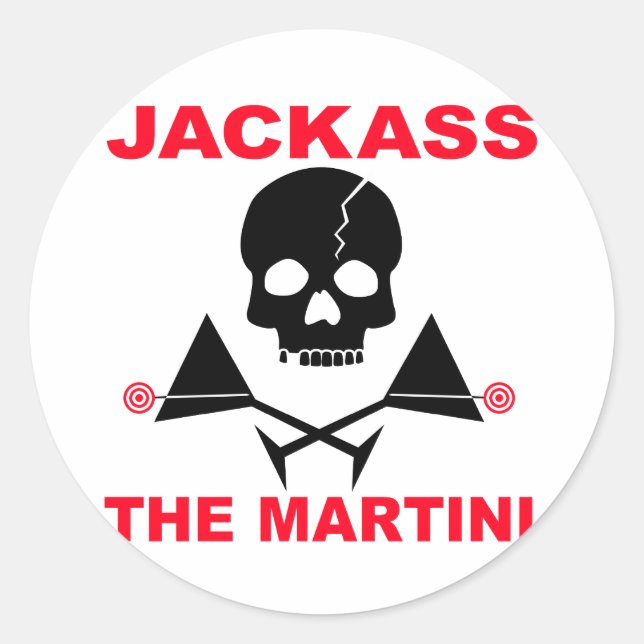 Redondo Adesivo - JACKASS, O Martíni (Frente)