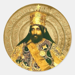 Redondo Adesivo Jah Rastafari Selassie I Rasta Reggae