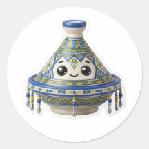 Adesivo Kawaii Tajine Marroquino Fofo