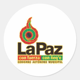Redondo Adesivo La Paz con fuerza con ñeqe