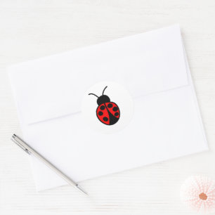 Redondo Adesivo Ladybug personalizável