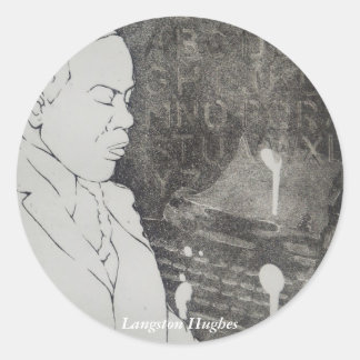 Redondo adesivo Langston Hughes