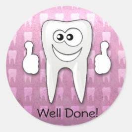 Redondo adesivo legal do dente "bem feito"