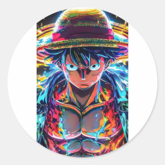 Redondo Adesivo luffy anime