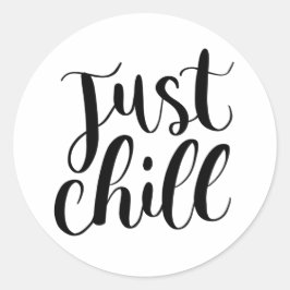 Redondo Adesivo Minimalista Caligrafia para Jornalismo