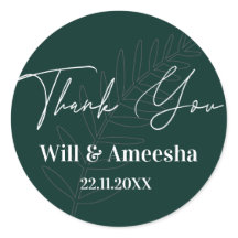 Adesivo Minimalista de Folha Verde