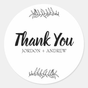 Redondo Adesivo Minimalista de Planta Folha Roma