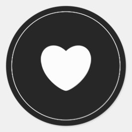 Redondo Adesivo minimalista | Preto