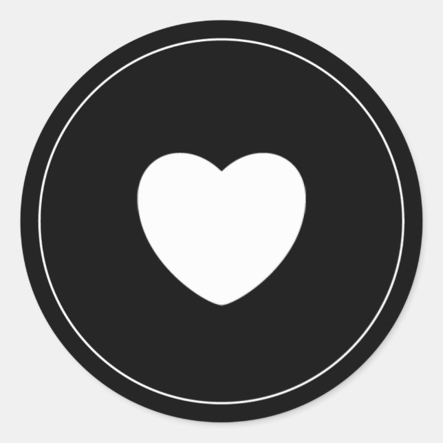 Redondo Adesivo minimalista | Preto (Frente)