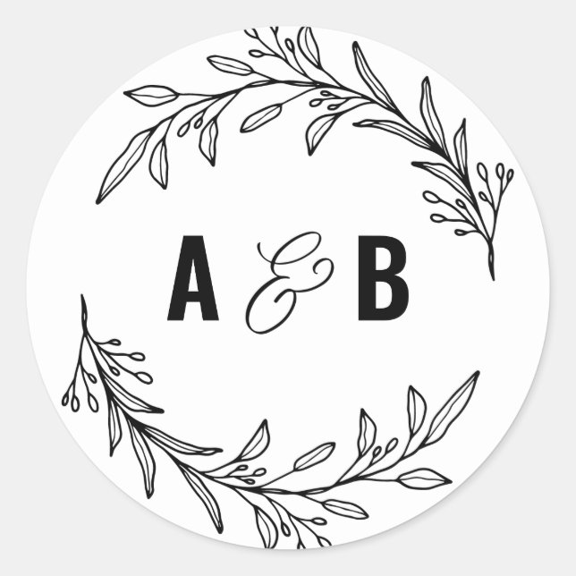 Redondo Adesivo MONOGRAM personalizado (Frente)
