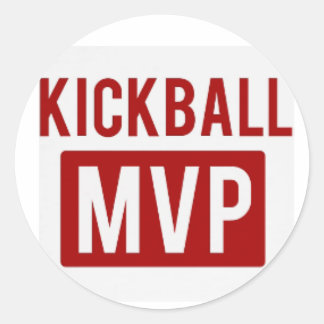 Redondo adesivo mvp do kickball