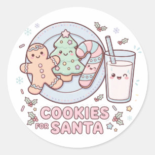 Redondo Adesivo Natal Cookies Para Papai Noel