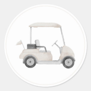 Redondo Adesivo neutro do carrinho de golfe