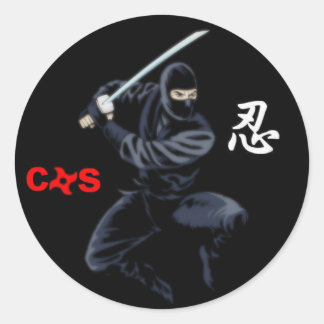 Redondo adesivo ninja