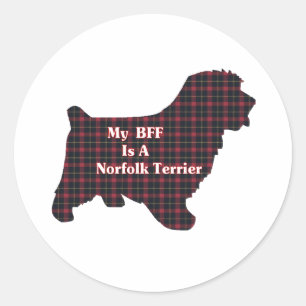 Redondo Adesivo Norfolk Terrier BFF