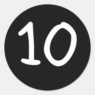 Redondo Adesivo numérico personalizado em forma de circula