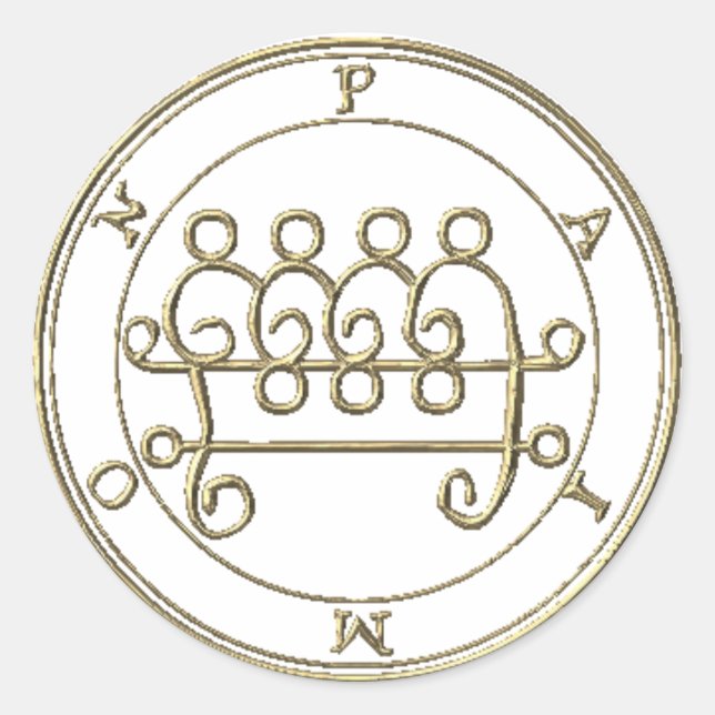 Redondo Adesivo Paimon 2 Goétia (Frente)