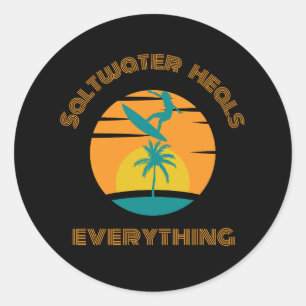 Redondo adesivo para amante de surf