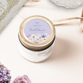 Redondo Adesivo para Chá de Panela Borboleta Roxa