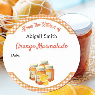 Redondo Adesivo para Conservas Marmalade de Laranja Cítric