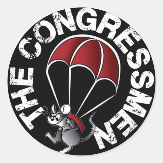 Redondo Adesivo "Parachute Mouse" (Frente)