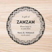Adesivo Personalizado de Água Zamzam com Renda Pre