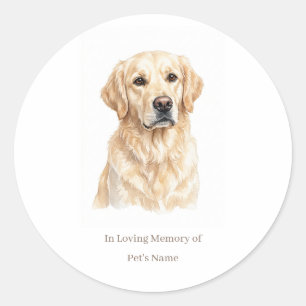 Redondo Adesivo Personalizado de Memória de Cachorro com P