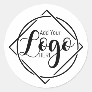 Redondo Adesivo Personalizado de Negócios com Logo Fofo