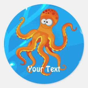 Redondo Adesivo Personalizado de Octopus de Octopus Aquát