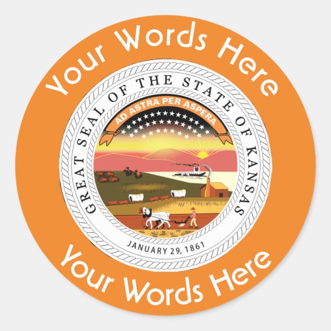 Redondo Adesivo Personalizado de Selagem de Excelente do K (Frente)