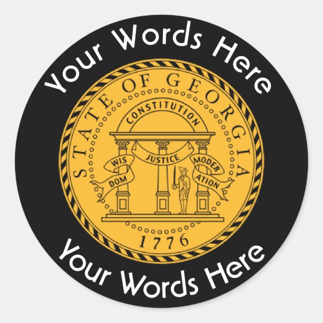 Redondo Adesivo Personalizado do Selo do Excelente Georgia (Frente)