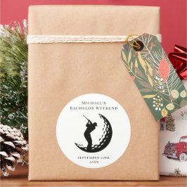 Redondo Adesivo Personalizado | Fim de semana de golfe Sol