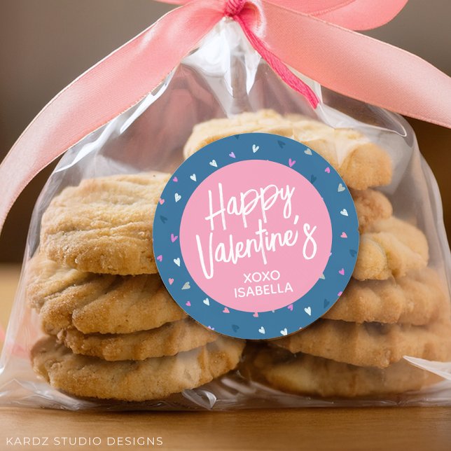 Redondo Adesivo Personalizado Fofo do Dia dos Namorados (Stickers are available in 3 and 1.5 inches, choose your size before checkout.)