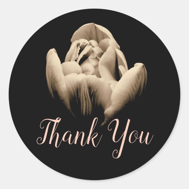 Redondo Adesivo Personalizado Tulipa Vintage (Frente)