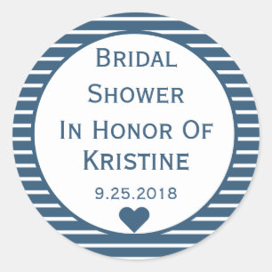 Redondo Adesivo Personalizável de Chá de panela Azul do Se