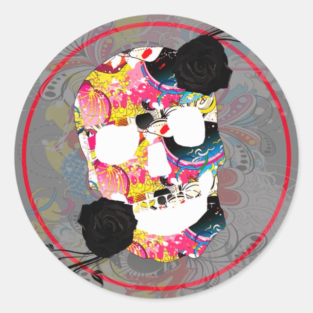 REDONDO ADESIVO PERSONALIZÁVEL DO DIA DAS BRUXAS (Frente)