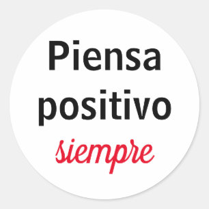 Redondo Adesivo piensa positivo siempre