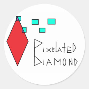 Redondo adesivo pixelizado