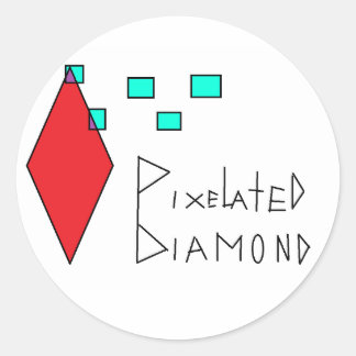 Redondo adesivo pixelizado