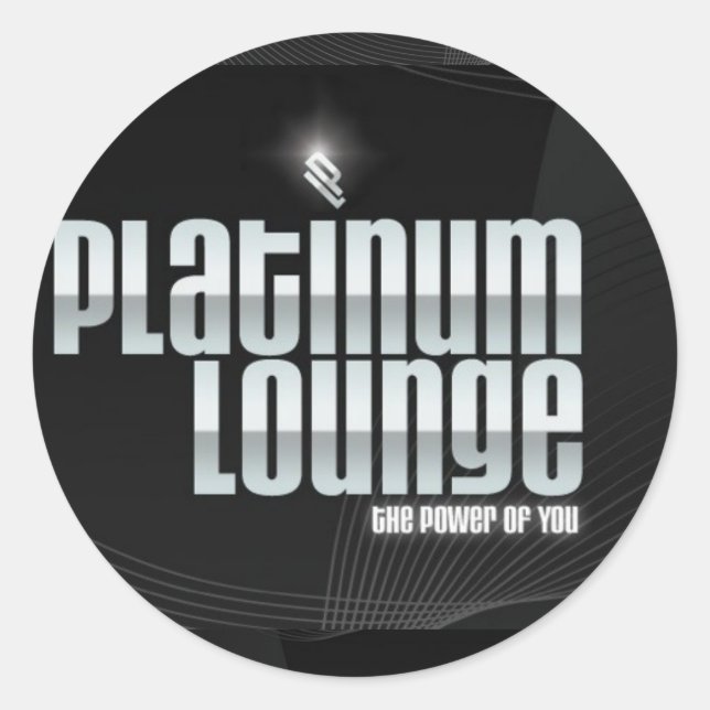 Redondo Adesivo Platinum Lounge (preto) (Frente)