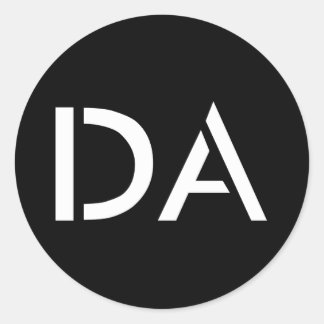 Redondo Adesivo preto clássico da DA