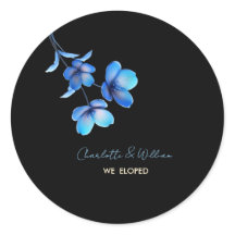 Adesivo Preto e Azul Floral Moody Nós Fugimos