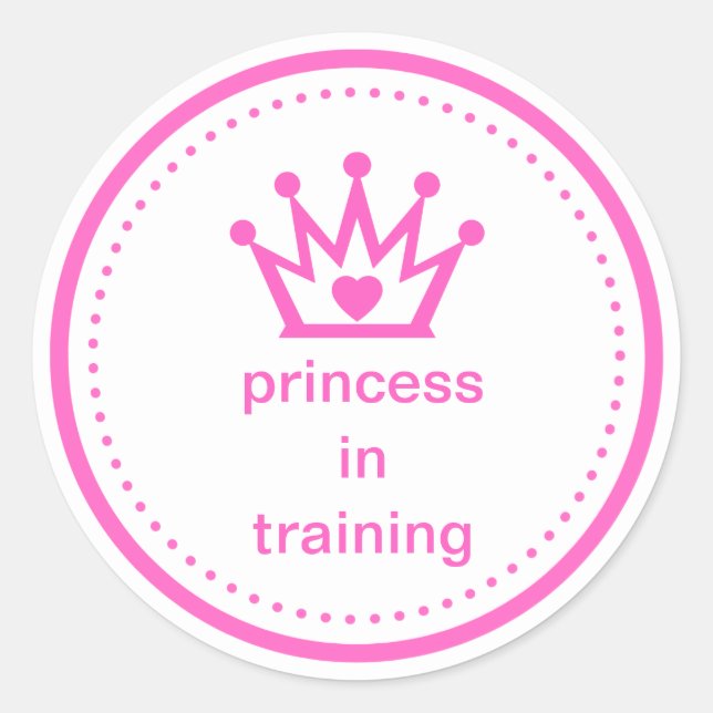 Redondo ADESIVO Princesa em treinamento (Frente)