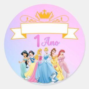 Redondo Adesivo Princesas