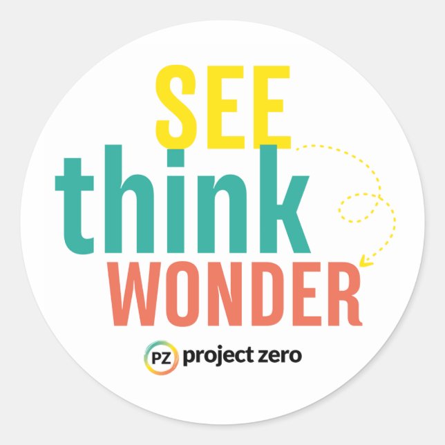 Redondo Adesivo PZ See, Think, Wonder (Frente)