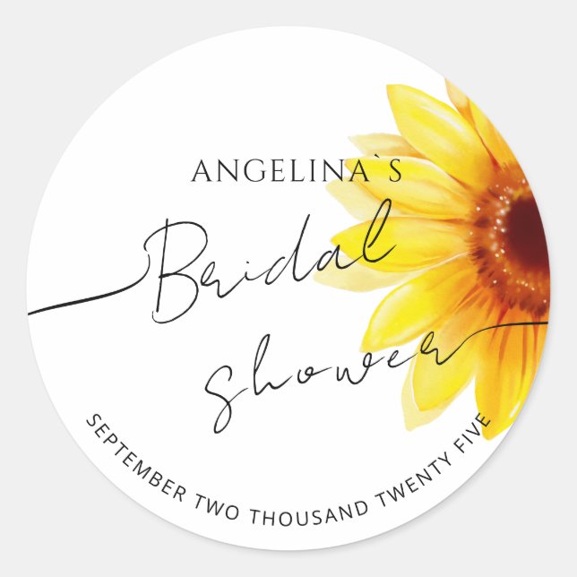 Redondo Adesivo Quadrado de Noiva Moderna  (Frente)