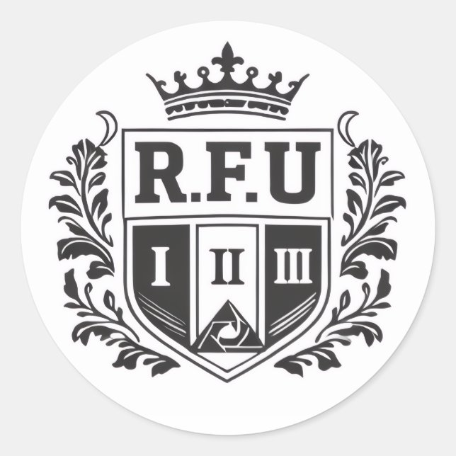 Redondo Adesivo R.F.U Crown Crest (Frente)