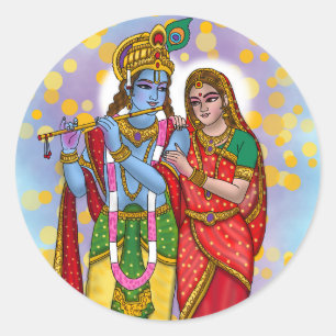 Redondo Adesivo Radha Krishna
